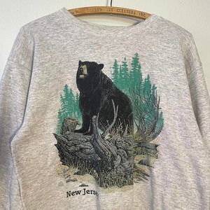Vintage bear nature art crewneck